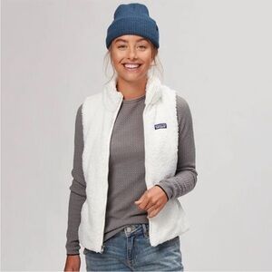 Patagonia White Los Gatos Fleece Vest Size M